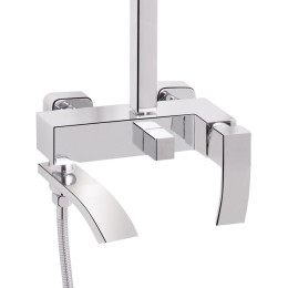 Душевая система QT Swan Cascada (QTSWA111CRM45566) с тропическим душем и смесителем, 3 режима, хром