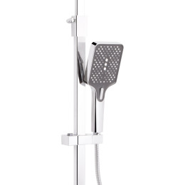 Душевая система QT Swan Cascada (QTSWA111CRM45566) с тропическим душем и смесителем, 3 режима, хром