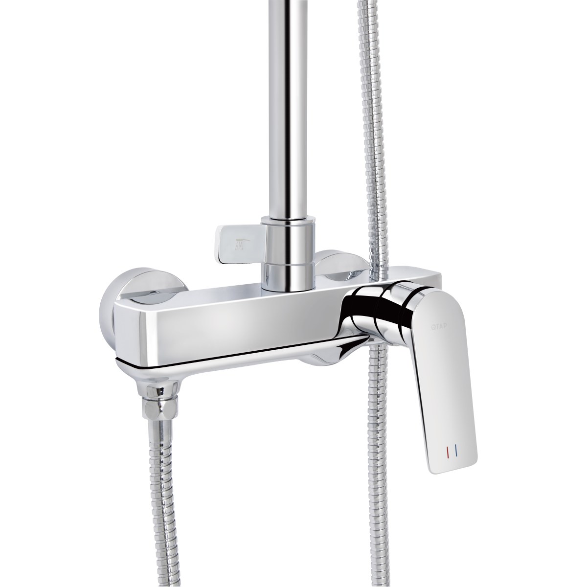Душова система QT Vlasta New (QTVLA111CRM45650) з тропічним душем і змішувачем, 3 режими, хром