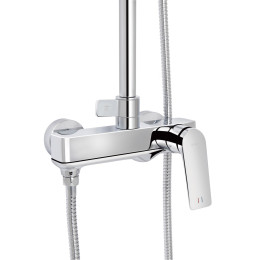 Душова система QT Vlasta New (QTVLA111CRM45650) з тропічним душем і змішувачем, 3 режими, хром