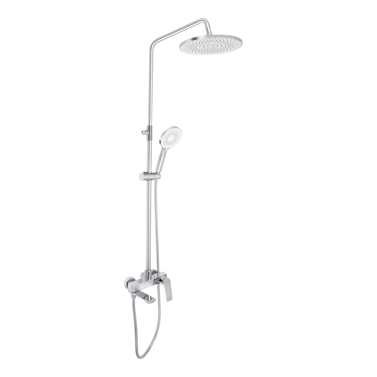 Душова система QT Vlasta New (QTVLA111CRM45650) з тропічним душем і змішувачем, 3 режими, хром