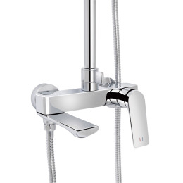 Душова система QT Vlasta New (QTVLA111CRM45650) з тропічним душем і змішувачем, 3 режими, хром