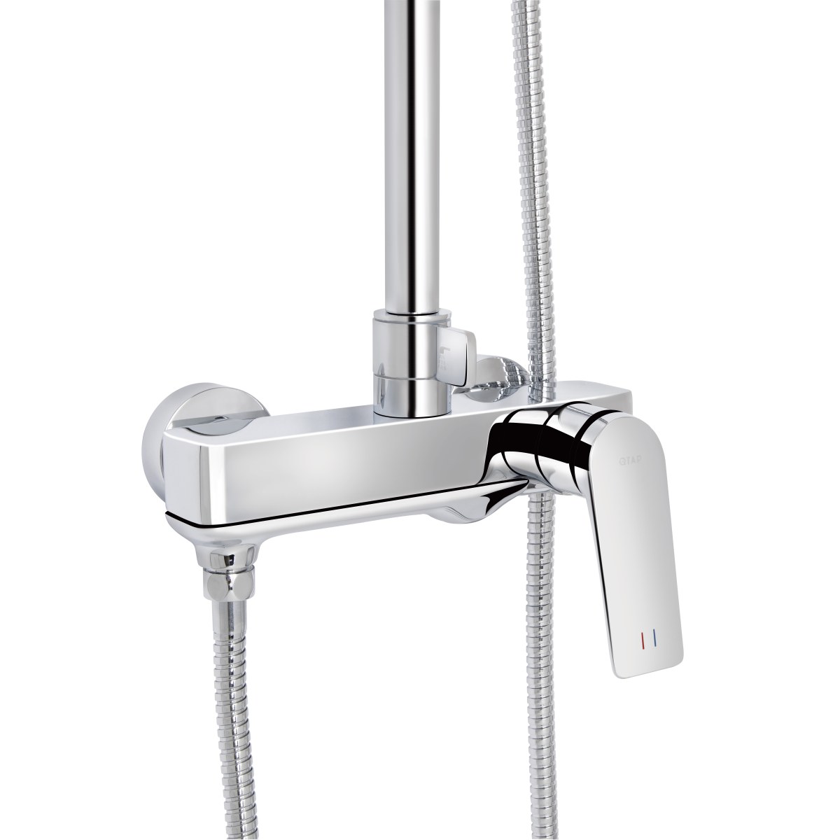Душова система QT Vlasta New (QTVLA111CRM45650) з тропічним душем і змішувачем, 3 режими, хром