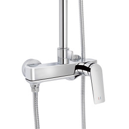 Душова система QT Vlasta New (QTVLA111CRM45650) з тропічним душем і змішувачем, 3 режими, хром