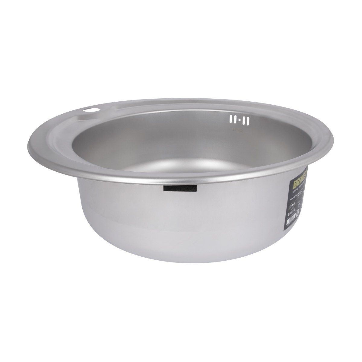Кухонная мойка Brinex 510-D из нержавейки (BRIN510SAT08) врезная, 0,8 мм, Satin