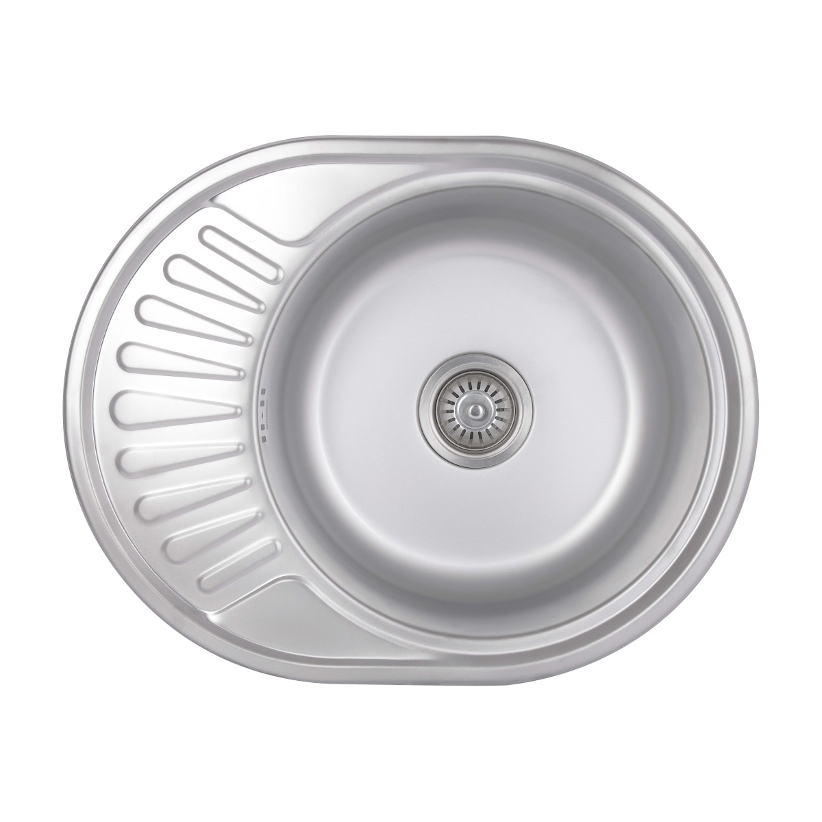 Кухонная мойка Brinex 5745 из нержавейки (BRIN5745SAT08) врезная, 0,8 мм, Satin