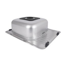 Кухонная мойка Brinex 5848 из нержавейки (BRIN5848MDEC08) врезная, 0,8 мм, Micro Decor