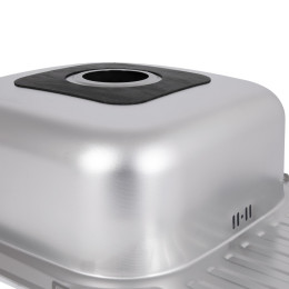 Кухонная мойка Brinex 5848 из нержавейки (BRIN5848MDEC08) врезная, 0,8 мм, Micro Decor