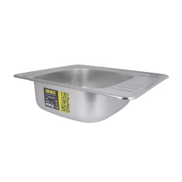 Кухонная мойка Brinex 5848 из нержавейки (BRIN5848SAT08) врезная, 0,8 мм, Satin