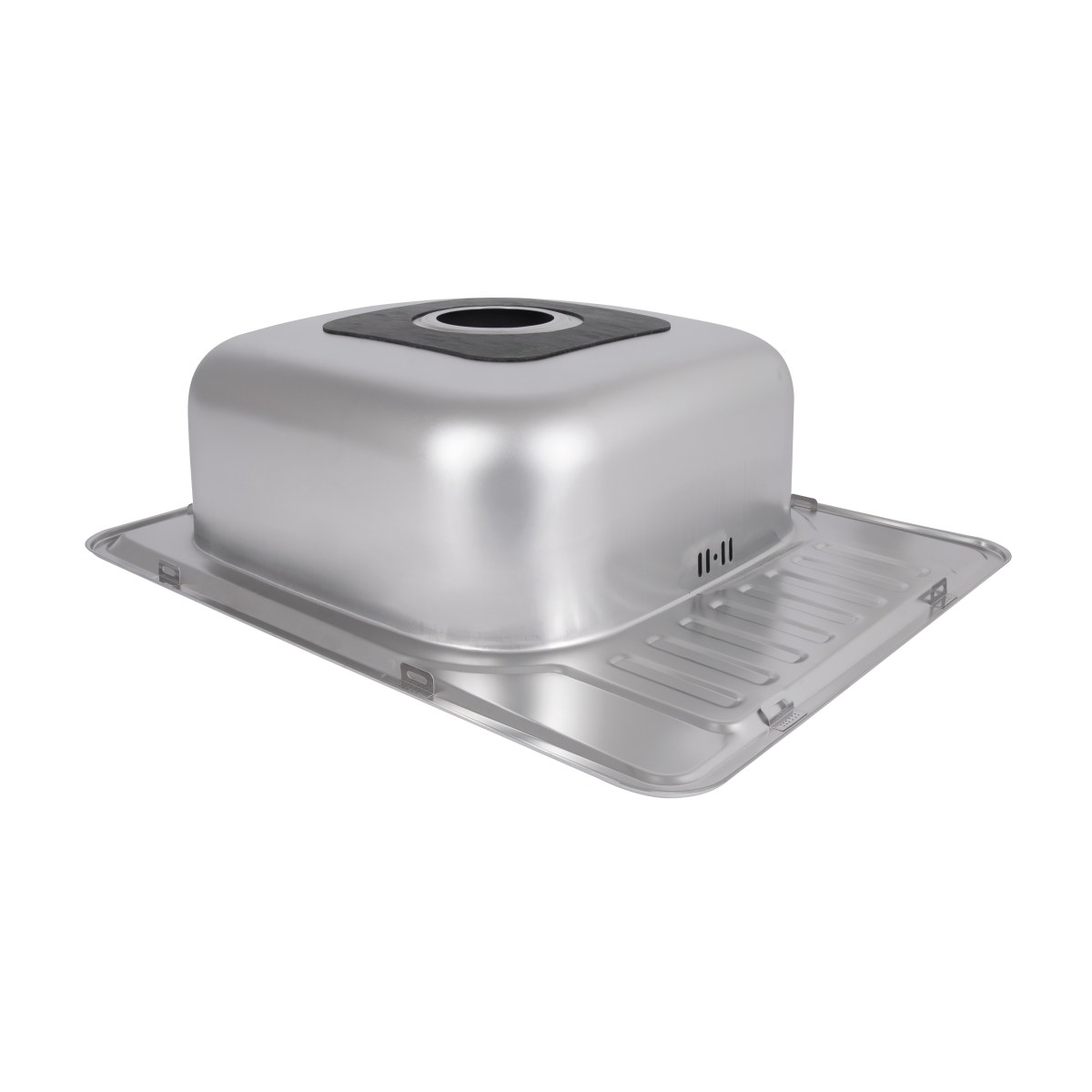 Кухонная мойка Brinex 5848 из нержавейки (BRIN5848SAT08) врезная, 0,8 мм, Satin