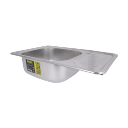 Кухонная мойка Brinex 6642 из нержавейки (BRIN6642SAT08) врезная, 0,8 мм, Satin