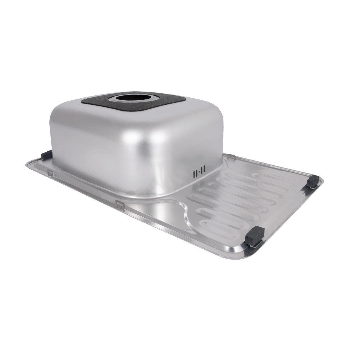 Кухонная мойка Brinex 6642 из нержавейки (BRIN6642SAT08) врезная, 0,8 мм, Satin