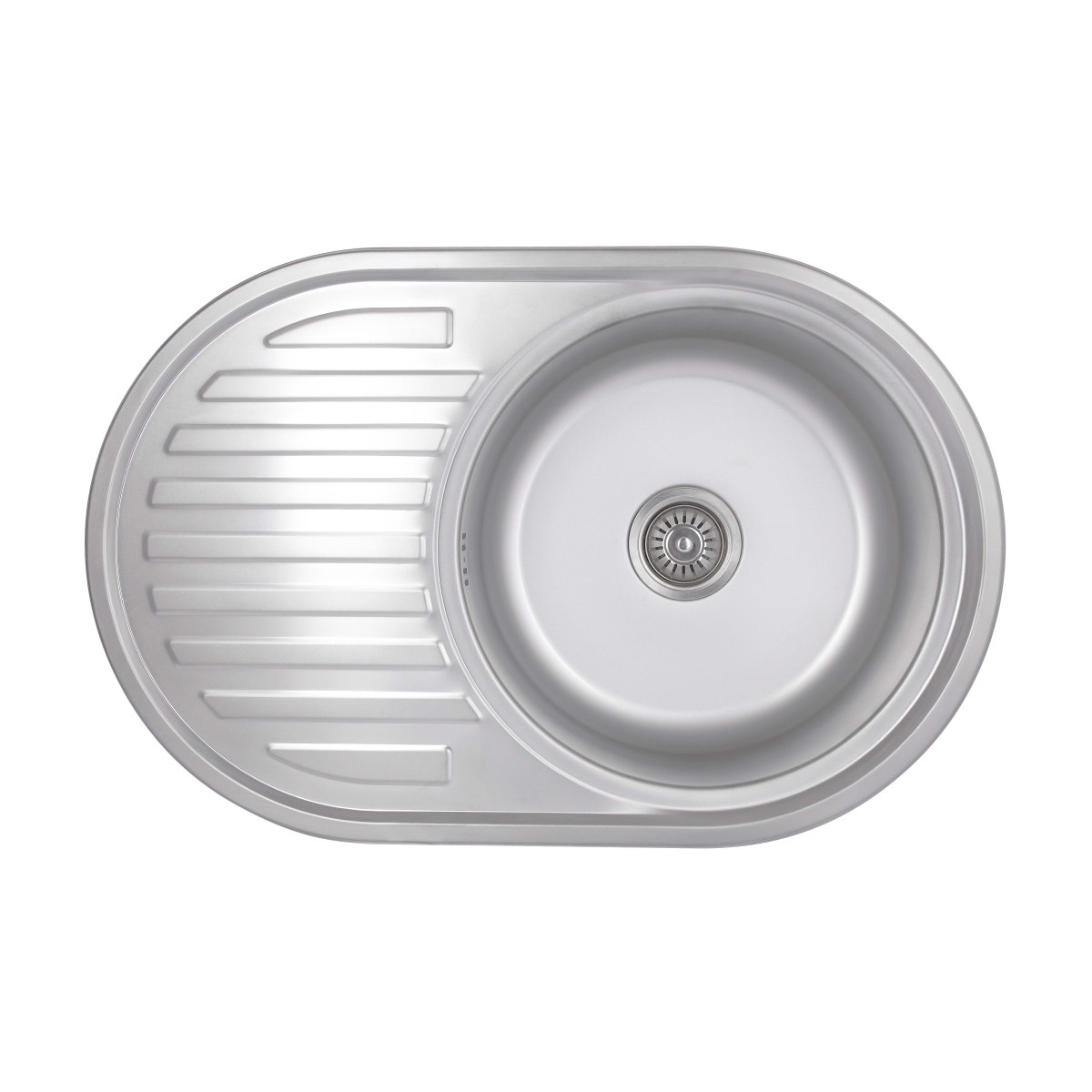 Кухонная мойка Brinex 7750 из нержавейки (BRIN7750SAT08) врезная, 0,8 мм, Satin