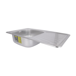 Кухонная мойка Brinex 7848 из нержавейки (BRIN7848SAT08) врезная, 0,8 мм, Satin