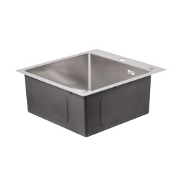 Кухонна мийка Lidz Handmade H5050 з нержавіючої сталі (LDH5050BRU35375) Brushed Steel