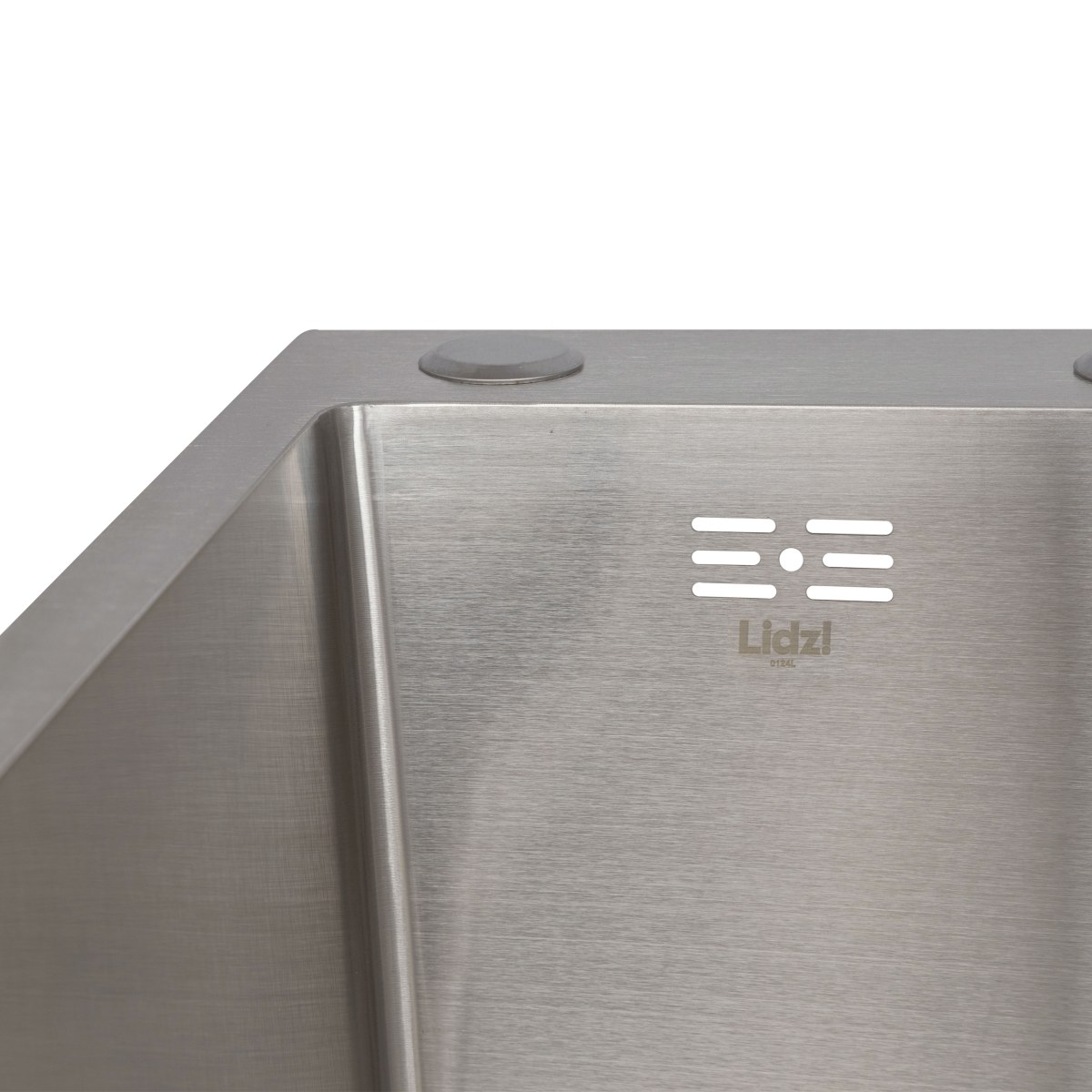 Кухонная мойка Lidz Handmade H6350R из нержавейки (LDH6350BRUR45587) Brushed Steel, крыло справа
