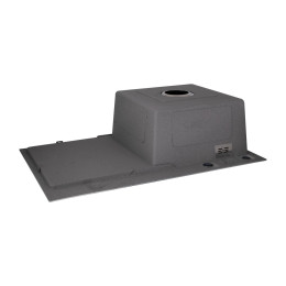 Кухонная мойка Lidz Handmade H7849L из нержавейки (LDH7849BRUL45592) Brushed Steel, крыло слева
