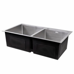 Кухонная мойка Lidz Handmade H7843 из нержавейки (LDH7843BRU35387) Brushed Steel