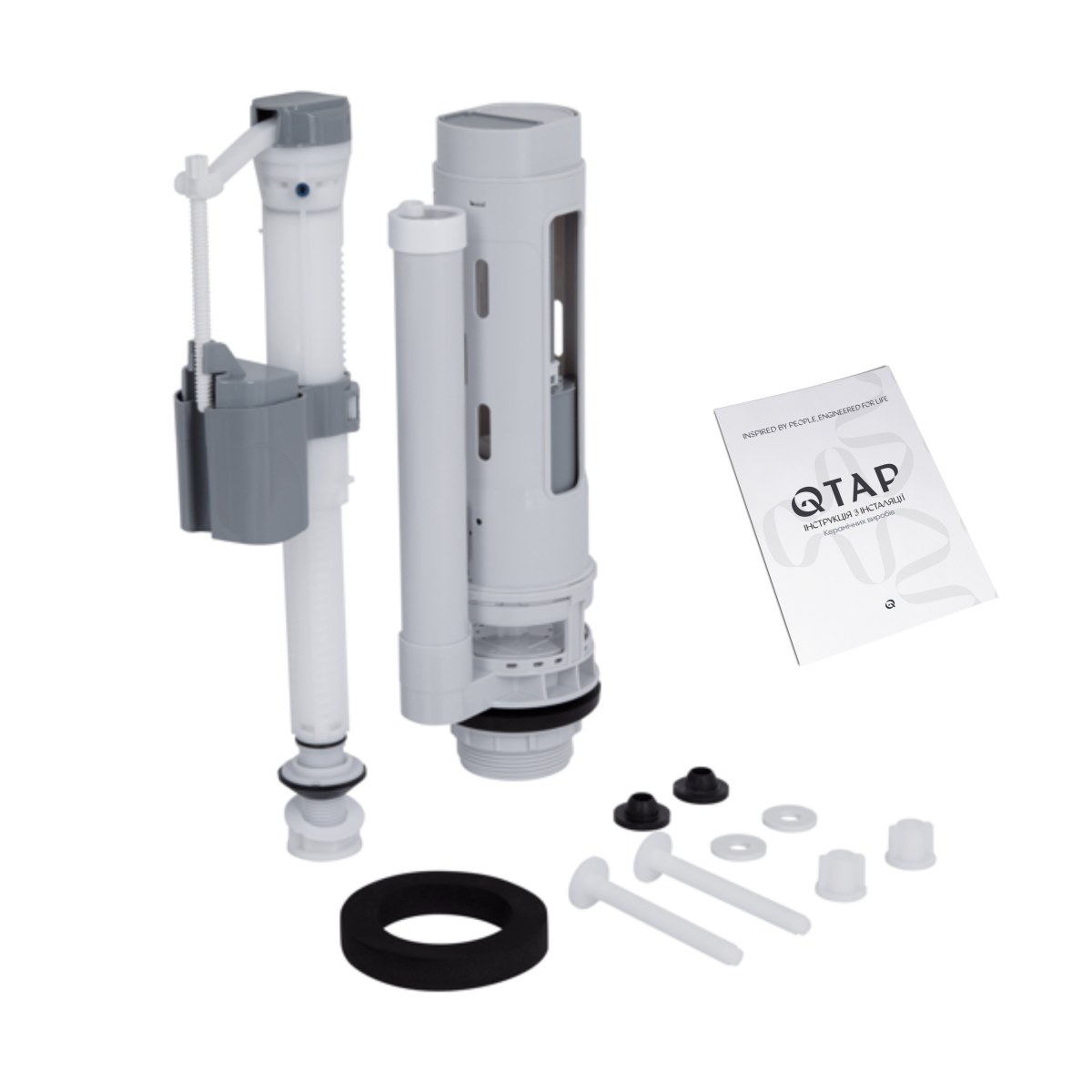 Унітаз-компакт Qtap Presto Quadro QT24221215AW безободковий Rimless з сидінням Soft Close