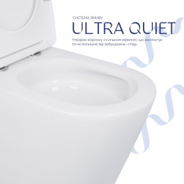 Унітаз-компакт Qtap Scorpio QT14226088AW безободковий Ultra Quiet з сидінням Soft Close пристінний