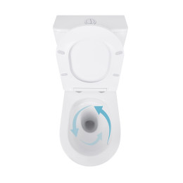 Унітаз-компакт Qtap Scorpio QT14226088AW безободковий Ultra Quiet з сидінням Soft Close пристінний