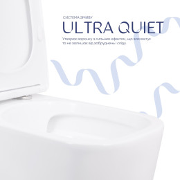 Унитаз-компакт Qtap Aquarius QTAQAW27W49262 безободковый Ultra Quiet с сиденьем Soft Close пристенный