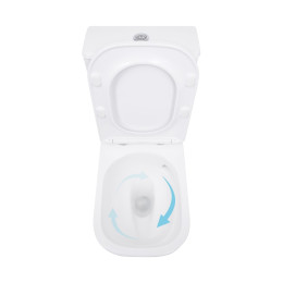 Унитаз-компакт Qtap Aquarius QTAQAW27W49262 безободковый Ultra Quiet с сиденьем Soft Close пристенный