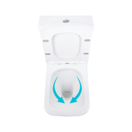 Унітаз-компакт Qtap Aries QT03228302W безободковий Rimless з сидінням Soft Close