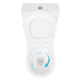 Унітаз-компакт Qtap Arvin QTARV27W49259 безободковий Ultra Quiet з сидінням Soft Close пристінний