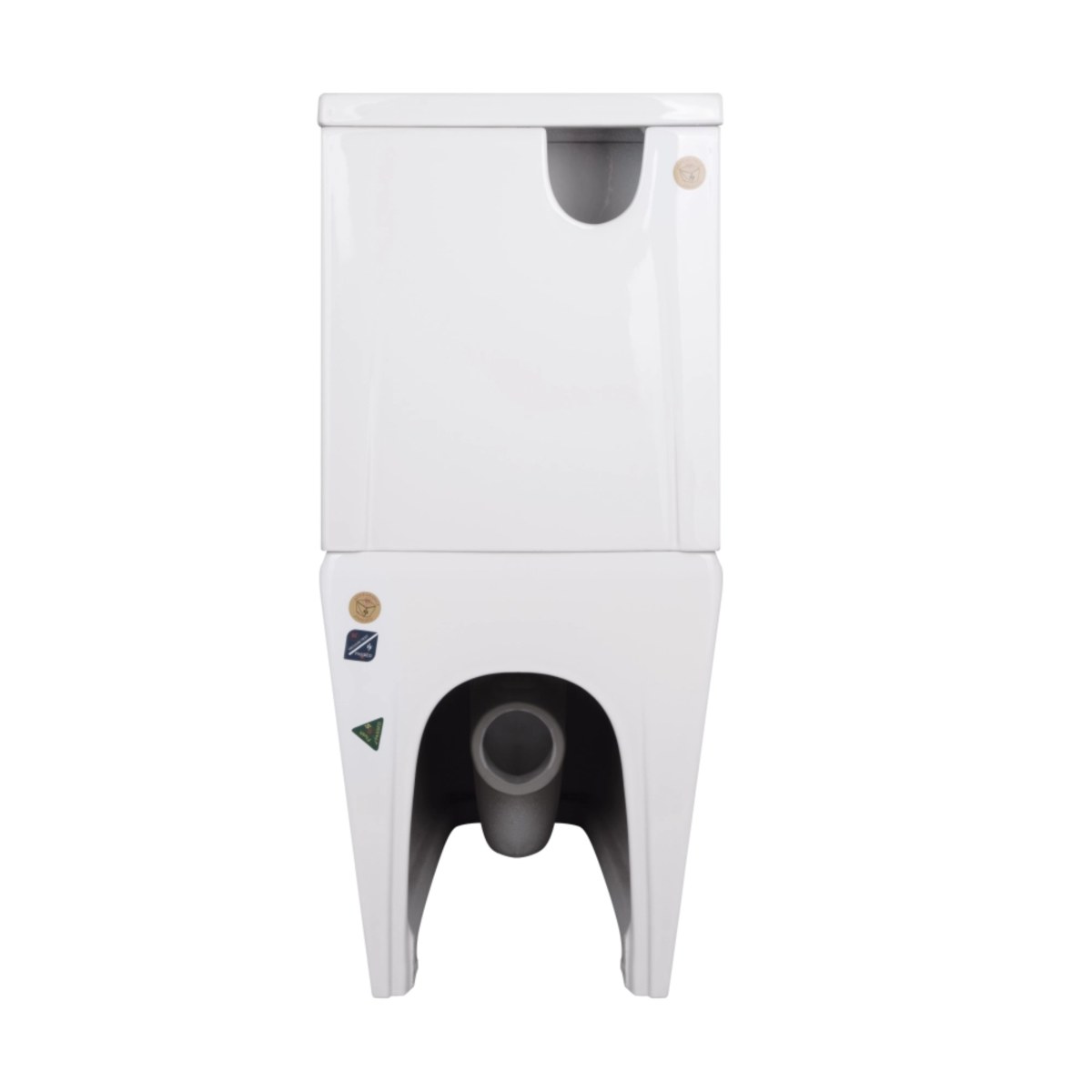 Унітаз-компакт Qtap Crow Eco QTCRO27W48750 безободковий Rimless з сидінням Soft Close пристінний