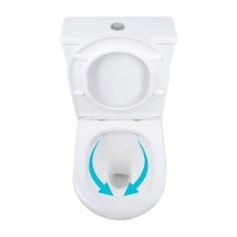 Унітаз-компакт Qtap Dove QT06228380BW безободковий Rimless з сидінням Soft Close