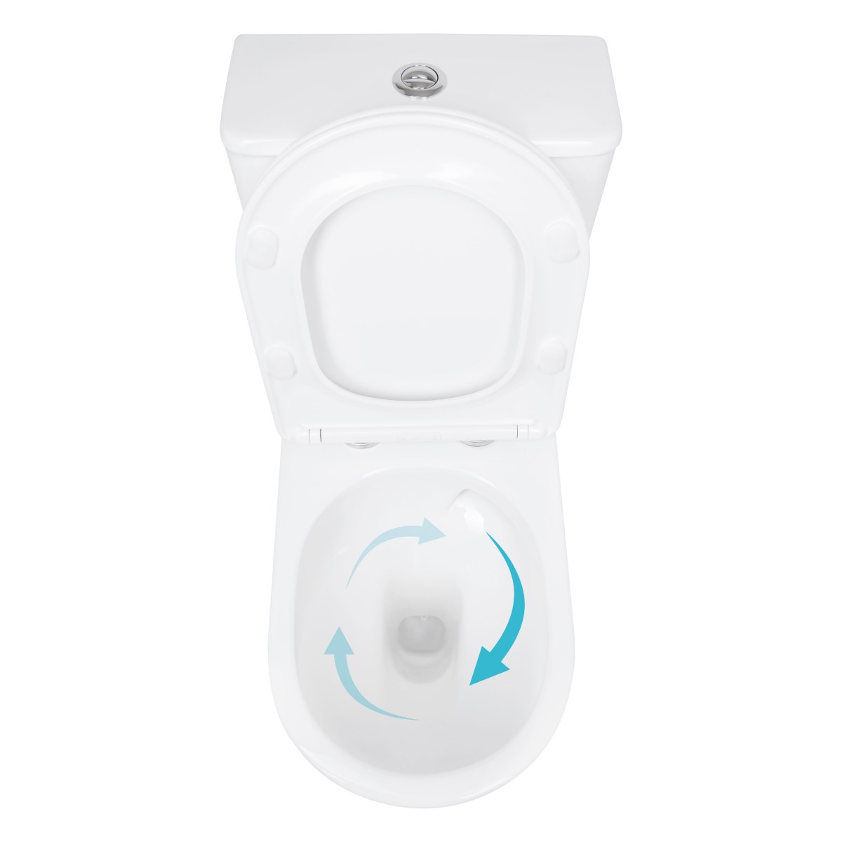 Унітаз-компакт Qtap Evia QTEVI27W49258 безободковий Ultra Quiet з сидінням Soft Close пристінний