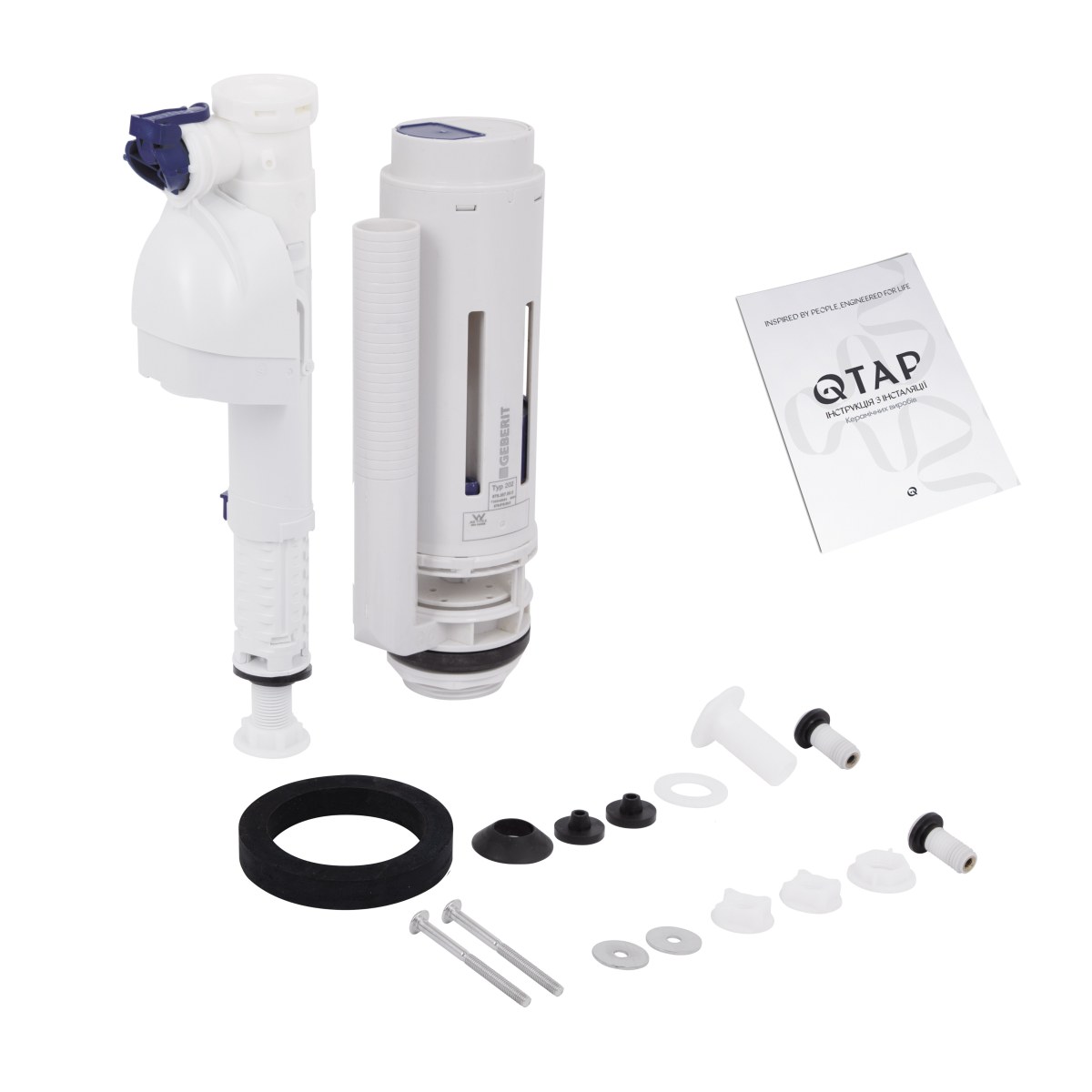Унітаз-компакт Qtap Jay QT07222175TW безободковий Ultra Quiet з сидінням Soft Close пристінний