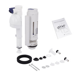 Унітаз-компакт Qtap Jay QT07222175TW безободковий Ultra Quiet з сидінням Soft Close пристінний