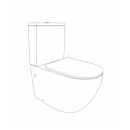 Унітаз-компакт Qtap Jay QT07222175TW безободковий Ultra Quiet з сидінням Soft Close пристінний
