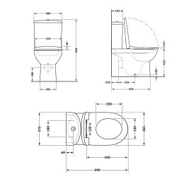 Унітаз-компакт Qtap Jay QT07222175TW безободковий Ultra Quiet з сидінням Soft Close пристінний