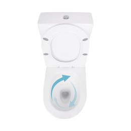 Унітаз-компакт Qtap Jay QT07222175TW безободковий Ultra Quiet з сидінням Soft Close пристінний