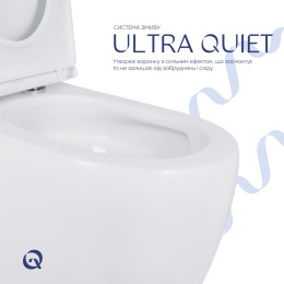 Унітаз-компакт Qtap Robin New QT13226083AW безободковий Ultra Quiet з сидінням Soft Close пристінний