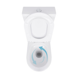 Унітаз-компакт Qtap Robin New QT13226083AW безободковий Ultra Quiet з сидінням Soft Close пристінний