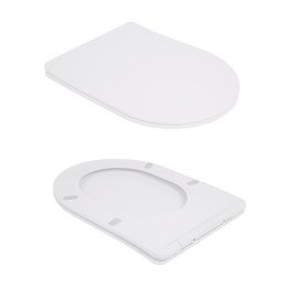 Унітаз-компакт Qtap Robin New QT13226083AW безободковий Ultra Quiet з сидінням Soft Close пристінний