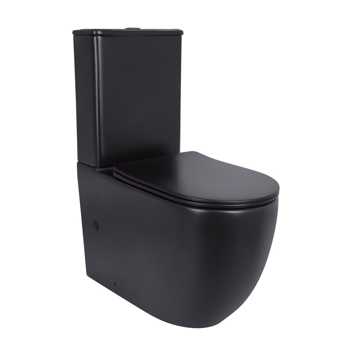 Унітаз-компакт Qtap Robin QT13226083AMB Matt Black безободковий Ultra Quiet з сидінням Soft Close пристінний