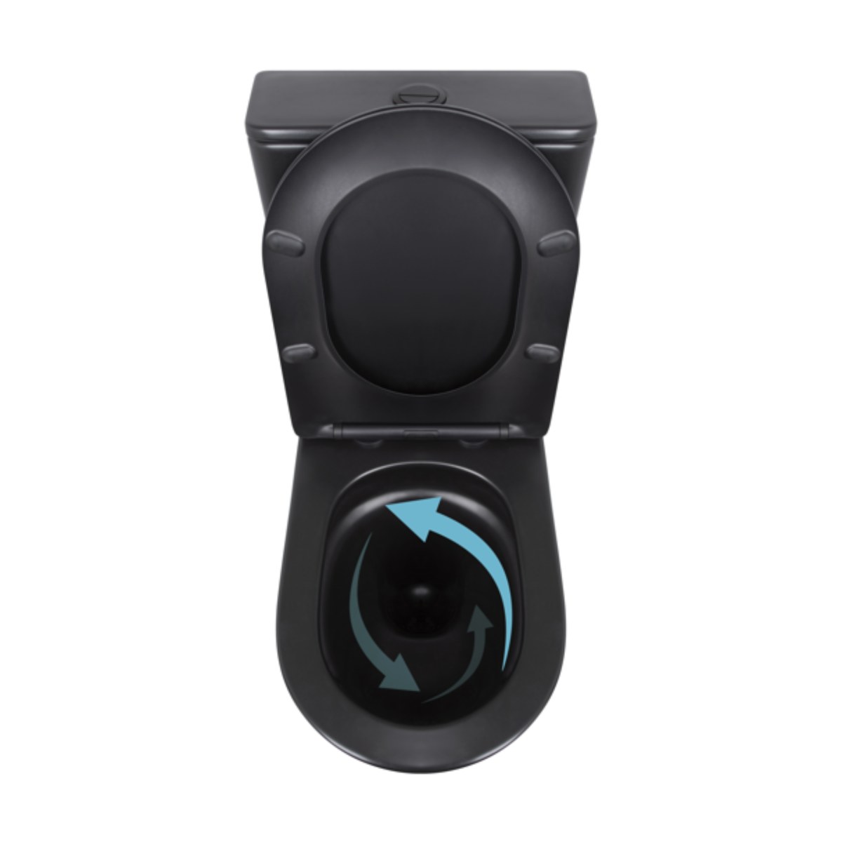 Унітаз-компакт Qtap Robin QT13226083AMB Matt Black безободковий Ultra Quiet з сидінням Soft Close пристінний