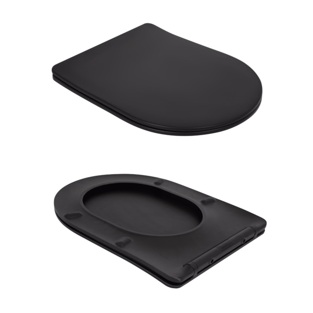 Унітаз-компакт Qtap Robin QT13226083AMB Matt Black безободковий Ultra Quiet з сидінням Soft Close пристінний
