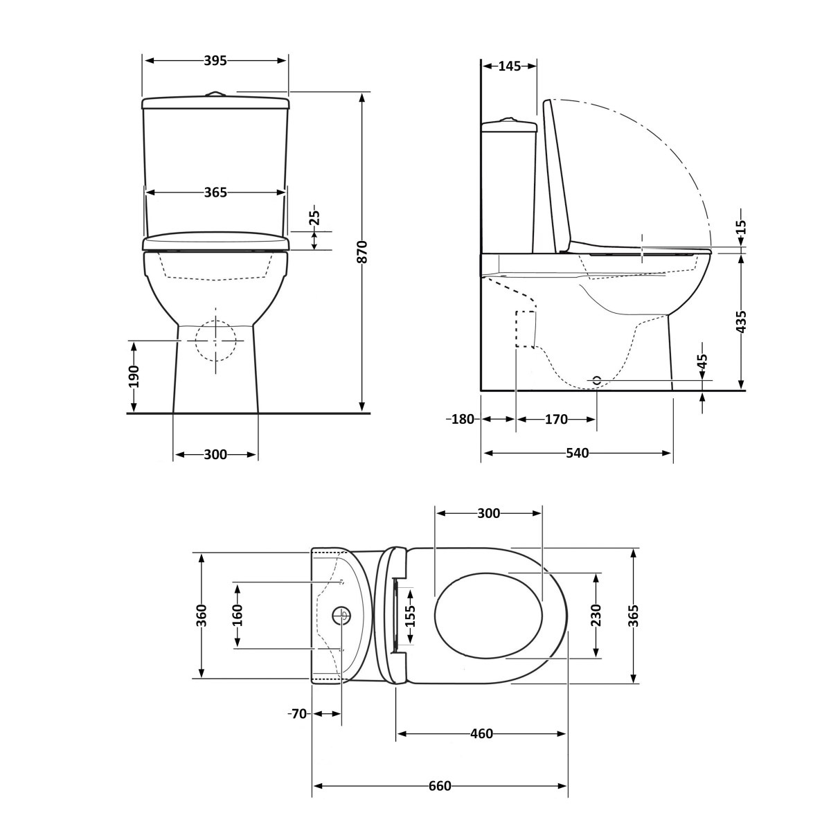 Унітаз-компакт Qtap Scorpio QT14226088AMB Matt Black безободковий Ultra Quiet з сидінням Soft Close пристінний
