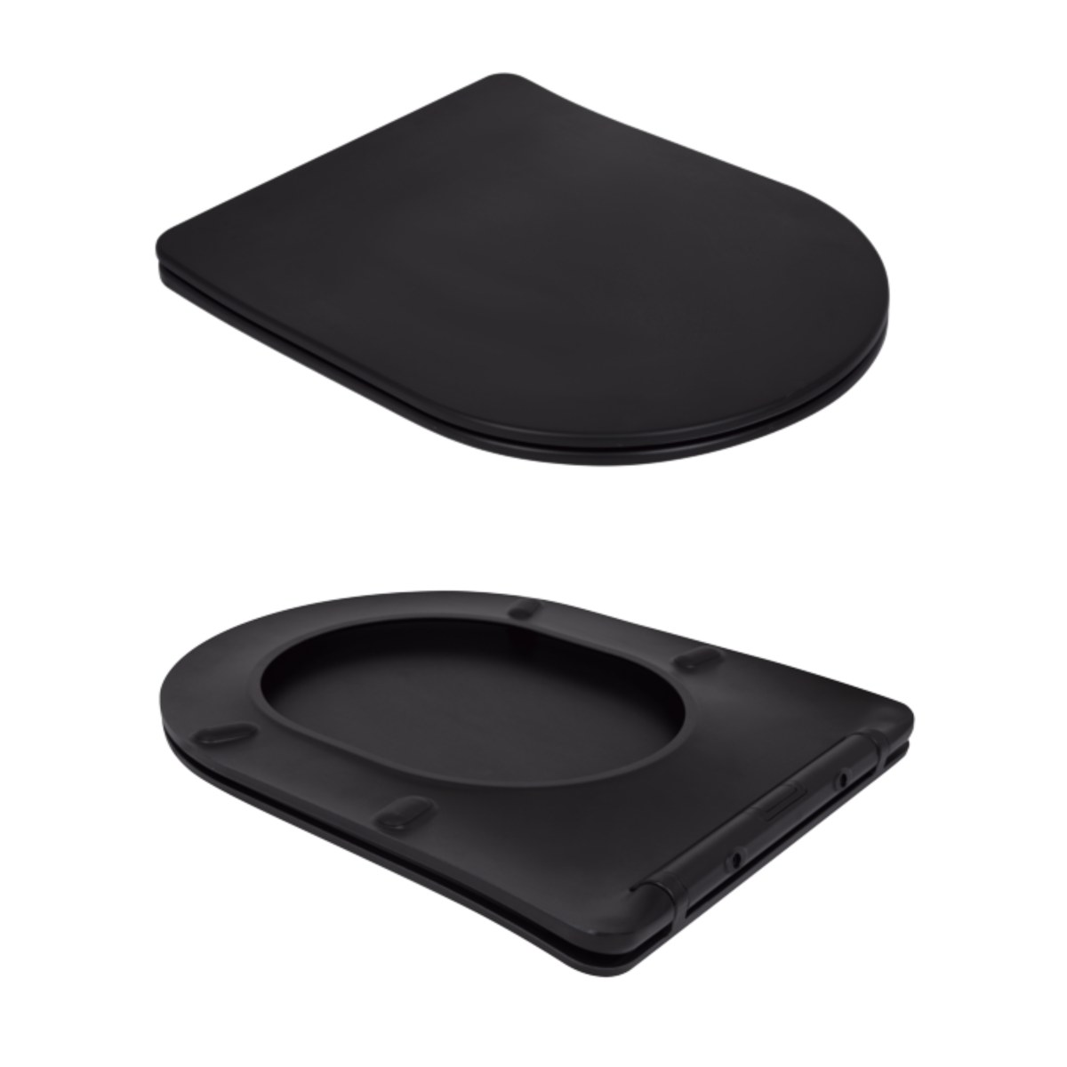 Унітаз-компакт Qtap Scorpio QT14226088AMB Matt Black безободковий Ultra Quiet з сидінням Soft Close пристінний
