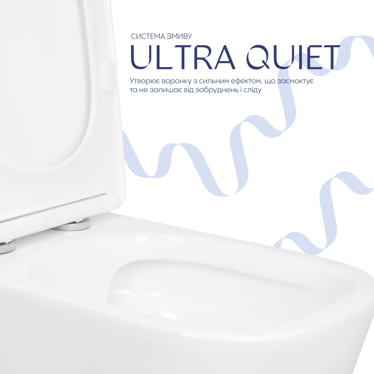 Унитаз-компакт Qtap Stork QTSTO27W49260 безободковый Ultra Quiet с сиденьем Soft Close пристенный