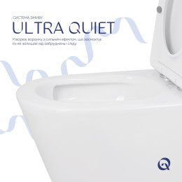 Унитаз-компакт Qtap Swan QT16222182TW безободковый Ultra Quiet с сиденьем Soft Close пристенный