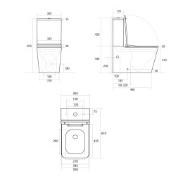 Унитаз-компакт Qtap Tern QT17226003AW безободковый Ultra Quiet с сиденьем Soft Close пристенный