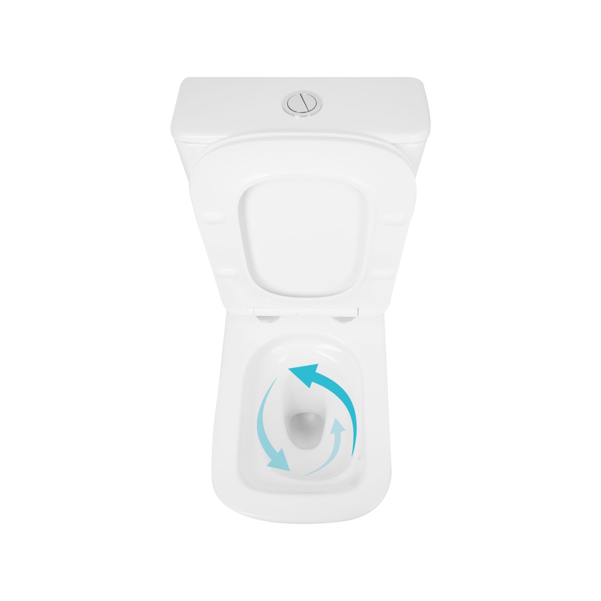 Унитаз-компакт Qtap Tern QT17226003AW безободковый Ultra Quiet с сиденьем Soft Close пристенный