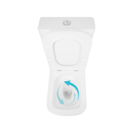Унитаз-компакт Qtap Tern QT17226003AW безободковый Ultra Quiet с сиденьем Soft Close пристенный